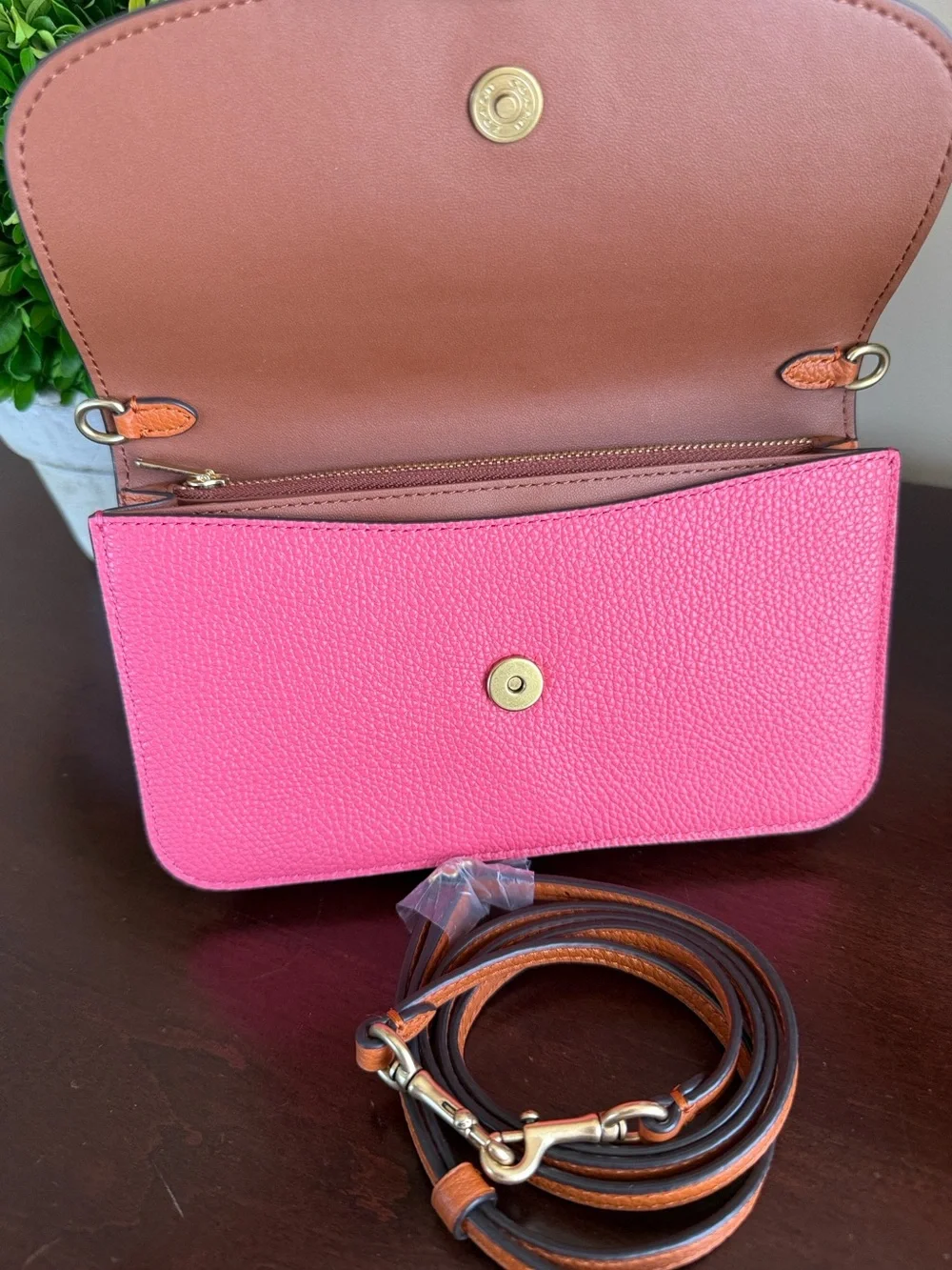 COACH🩷🧡Hayden🧡🩷COLORBLOCK CONVERTIBLE PEBBLE LEATHER CROSSBODY BAG 🌟NWOT🌟